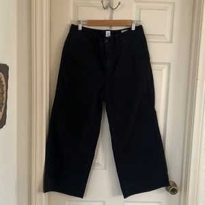 Gap High Rise wide-leg crop (black/size 10 petite)